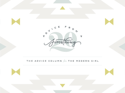 Advice from a 20 Something 20 branding fern handlettering identity lettering ligature logo logotype script something