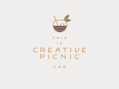This is Creative Picnic art deco badge branding crest icon iconography identity lettering mark picnic sangria