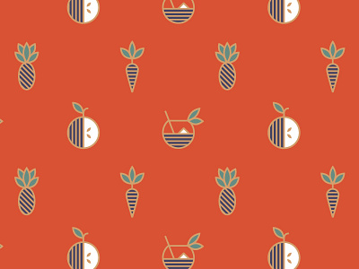 Picnic Play apple branding carrot food iconography icons identity pattern picnic pineapple sangria wine