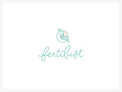 Fertilust bird branding food identity illustration lettering logo mark orange quail script wellness