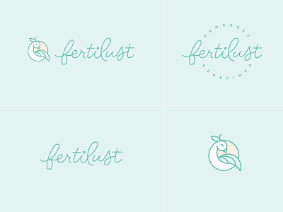 Fertilust - Secondary Logos bird branding food identity illustration lettering logo logotype mark pastel quail wellness