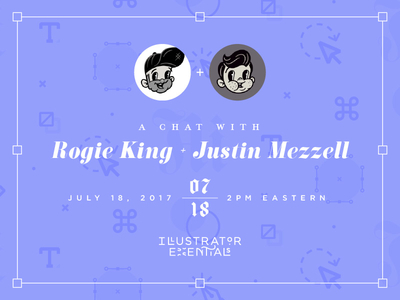 A Chat with Rogie & Justin ✨ branding iconography icons identity illustrator lettering logo logotype pattern vector