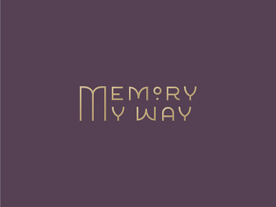 Memory My Way art deco brand identity branding identity lettering logo logotype logotype designer typography