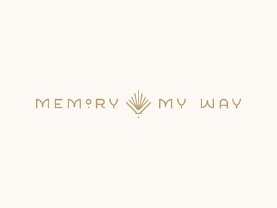 Memory My Way Logo art deco book branding gatsby identity logo logotype mark pattern seamless pattern