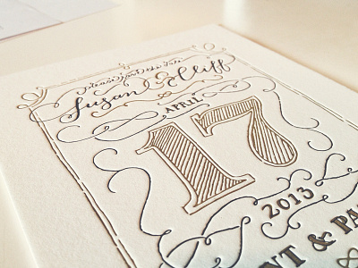 It's a Date hand drawn type lettering letterpress save the date stationery swashery