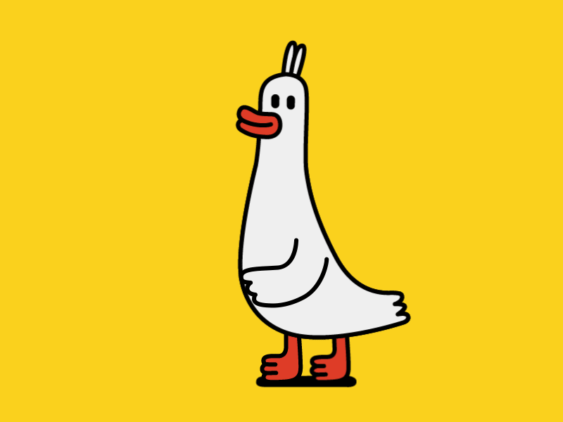 Goose Head animation cartoon gif goose head yellow