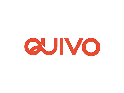 Quivo letter q logo logotype minimal orange pink qu qu monogram quiver quivo red typography