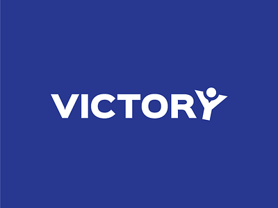 Victory happy logo logomark people person victory win won wordmark y y monogram