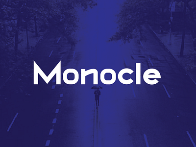 Monocle logotype minimal purple sans simple simplistic typography