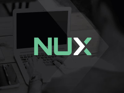 NUX | Archive Day 5 letter x logotype minimal monogram nux right arrow x x arrow
