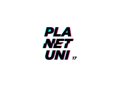 PlanetUni camp church glitch graphic logo planet planetuni theme tshirt uni