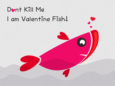 This Year (2015) Valentine Fish animal fish icon identity illustration valentine valentine fish