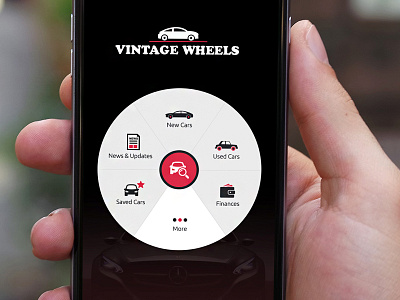 Vintage Wheels Concept iOS App app car car rent graphic design icon interface iphone app minimal mobile ui ux