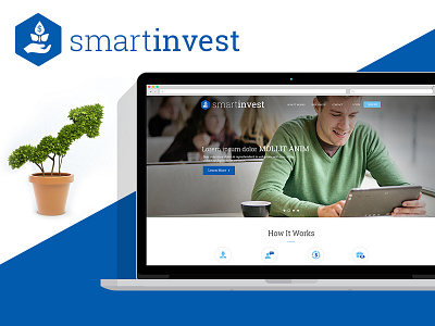 Smart Invest flat landing page homepage design investment design investment template landing page smartinvest web layout web template