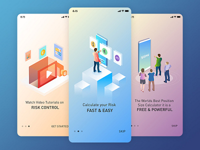 Stinu App app design character creative design illustration intro isometric onboarding ui design walkthrough welcome