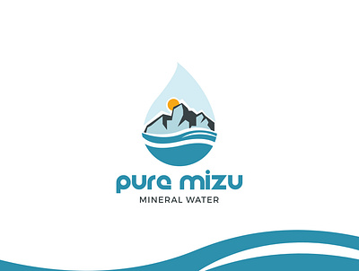 Pure Mizu daily logo graphic design logo logo design