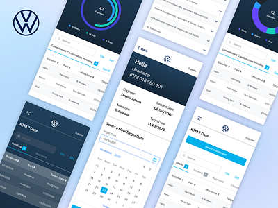 VW Volkswagen - Parts Ordering Logistics App app design figma information architecture mobile app design product design prototype sketch ui ux volkswagen wireframes