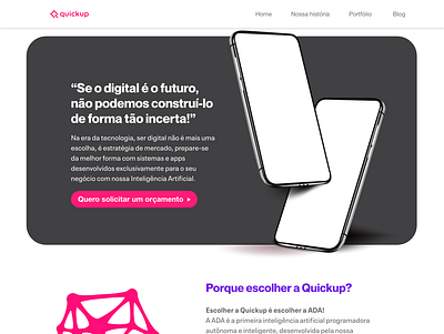 Quickup New Homepage ui design