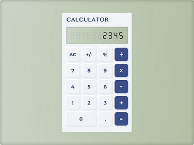 Neumorphism Calculator UI Design