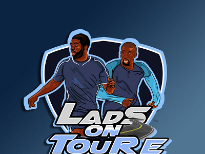 Lads on Toure mascot, esport logo branding cartoon cartoon portrait design illustration logo portrait vector