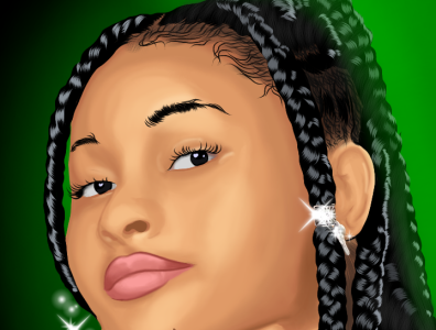 Digital Portrait of a Instagram Model cartoon cartoon portrait design illustration portrait vector