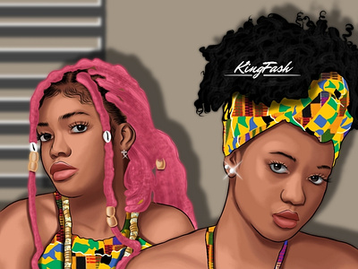 Cartoon Portrait tagged "African Beauty"