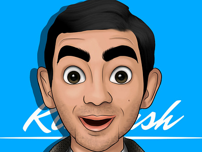 Mr Bean always Smiles :) cartoon cartoon portrait illustration kingfash kvngfash portrait