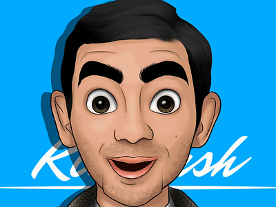 Mr Bean always Smiles :) cartoon cartoon portrait illustration kingfash kvngfash portrait