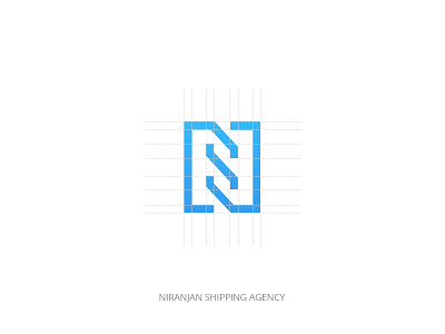 Niranjan Shipping Agency branding design gradient logo logodesign logodesigner monogram monogram logo monograms n and s shipping shipping container