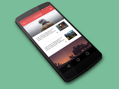 News App android material design mobile design user experience user interface