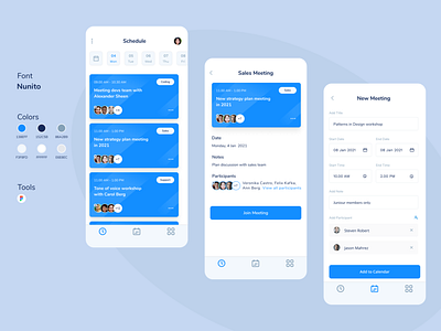 Online Meeting App 👩‍💻 app design figma meeting meeting app mobile mobile app online meeting product design ui uiux video video call video meeting