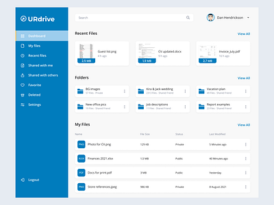 Cloud storage platform 👉☁️ app design cloud platform cloud storage dashboard design drive app figma file sharing file synchronisation home page online storage product design ui uiux