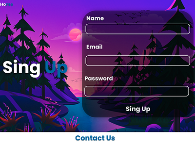 Sing up ux/ui design ui ux