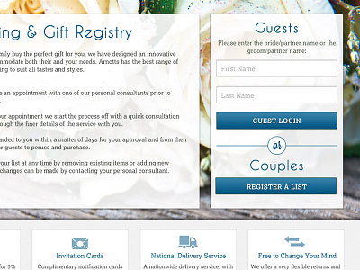 Wedding List Website