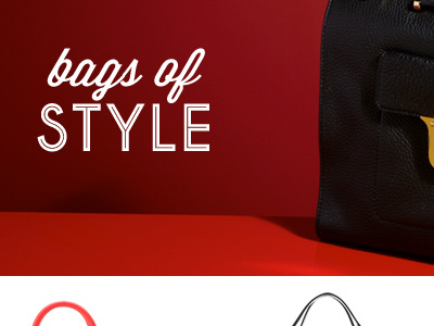 Designer Handbag Email ecommerce email fashion html marketing newsletter red typography