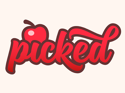 Logo Idea app branding cherry identity lettering logo logo design logotype picked product side project typography