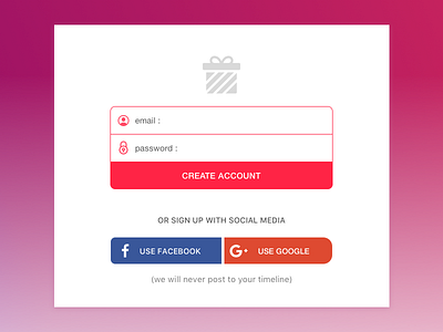 Daily UI Challenge, 001 daily ui dailyui form form design login onboarding sign up signup social ui