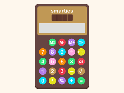 Calculator 004 1980s calculator candy daily ui illustration nostalgia retro school smarties ui vintage