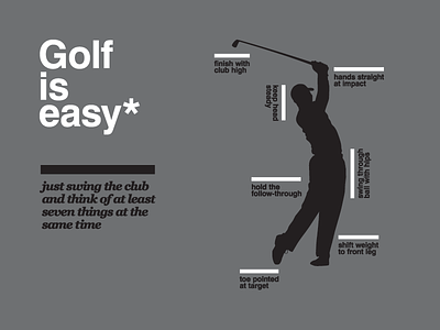 Golf is easy golf helvetica illustration sports typography