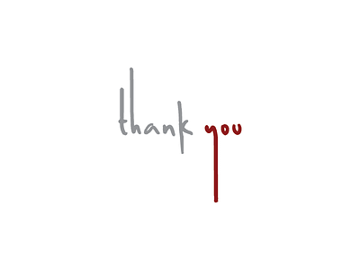 Thank You Card card handwritten stationery thank you typography