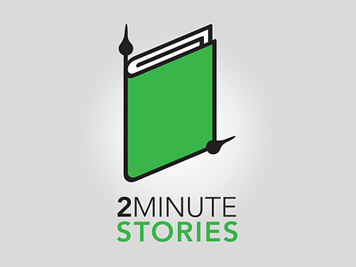 Two Minute Stories branding icon logo