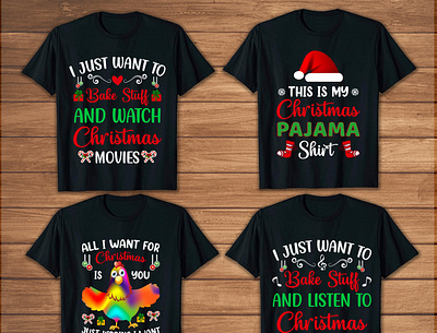 Christmas T-shirt Design christmastshirt colorfulltshirt graphicdesign tshirtdesign