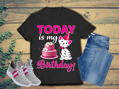 CAT T-SHIRT DESIGN cat birthday t shirt cat t shirt design print design t shirt design