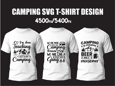 Camping SVG T-shirt Design long sleeve camping t shirt