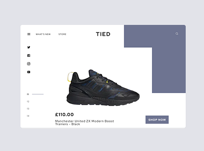 Shoe store website concept animation branding design ui website