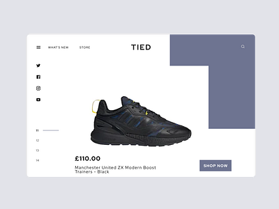 Shoe store website concept