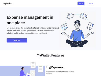 MyWallet Landing Page