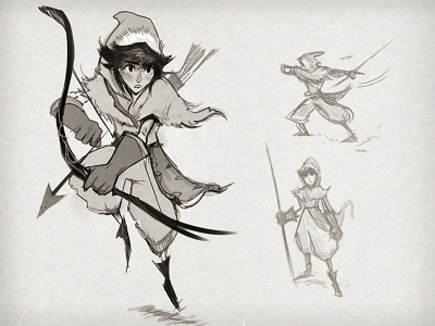 Lead Character character design concept art fantasy illustration russian sketch
