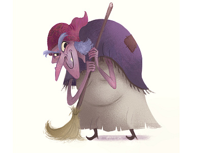 Evil Witch character design illustration russian fairy tale witch