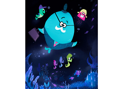 Uncle Fish character design design fish illustration underwater visual development